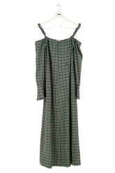 Robe Ganni Vert en Synthétique, taille S - Seconde Main