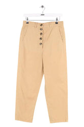 Pantalon droit Chloé Stora Beige en Coton, taille XS - Seconde Main