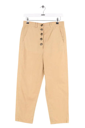 Pantalon droit Chloé Stora Beige en Coton, taille XS - Seconde Main