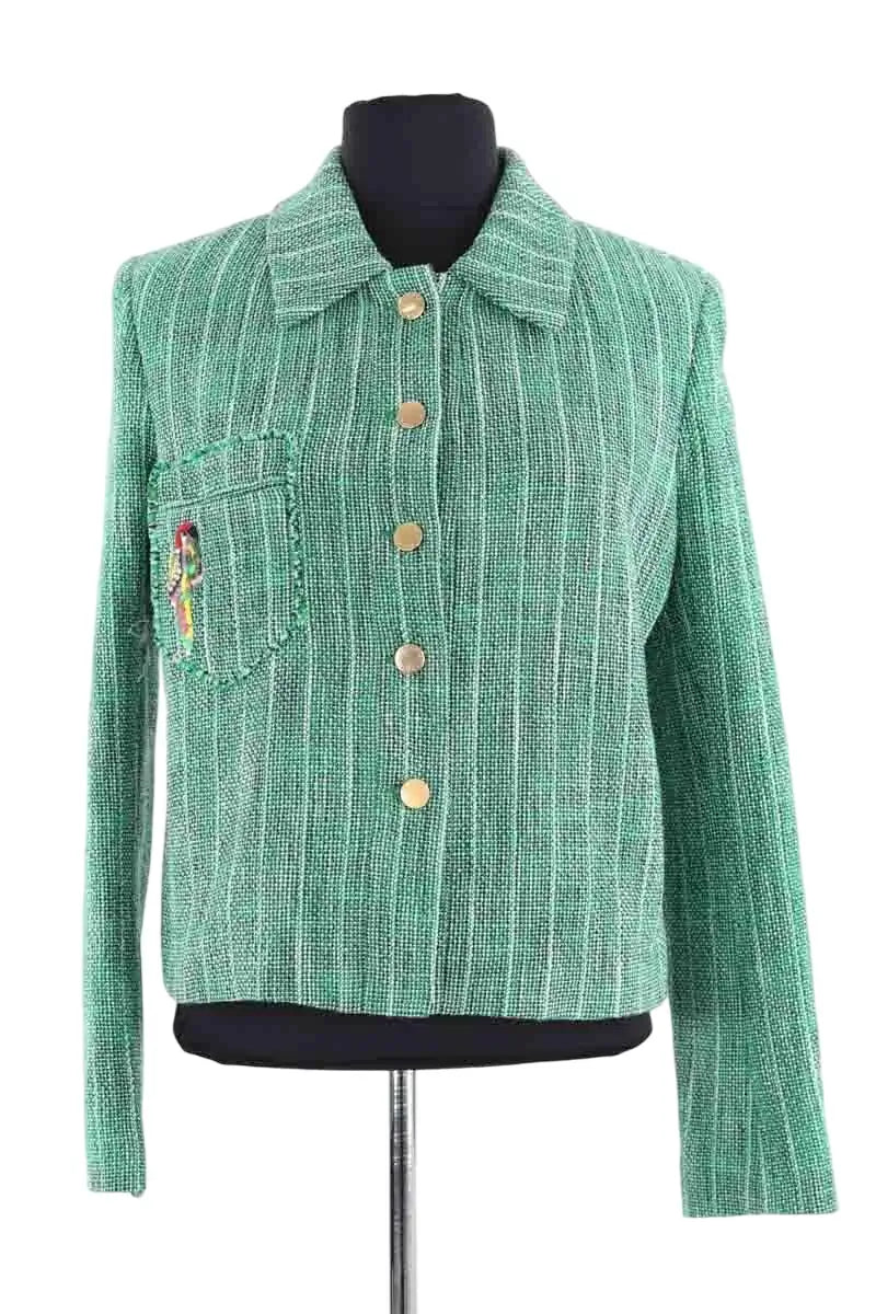 Veste Sandro Vert en Coton, taille S - Seconde Main