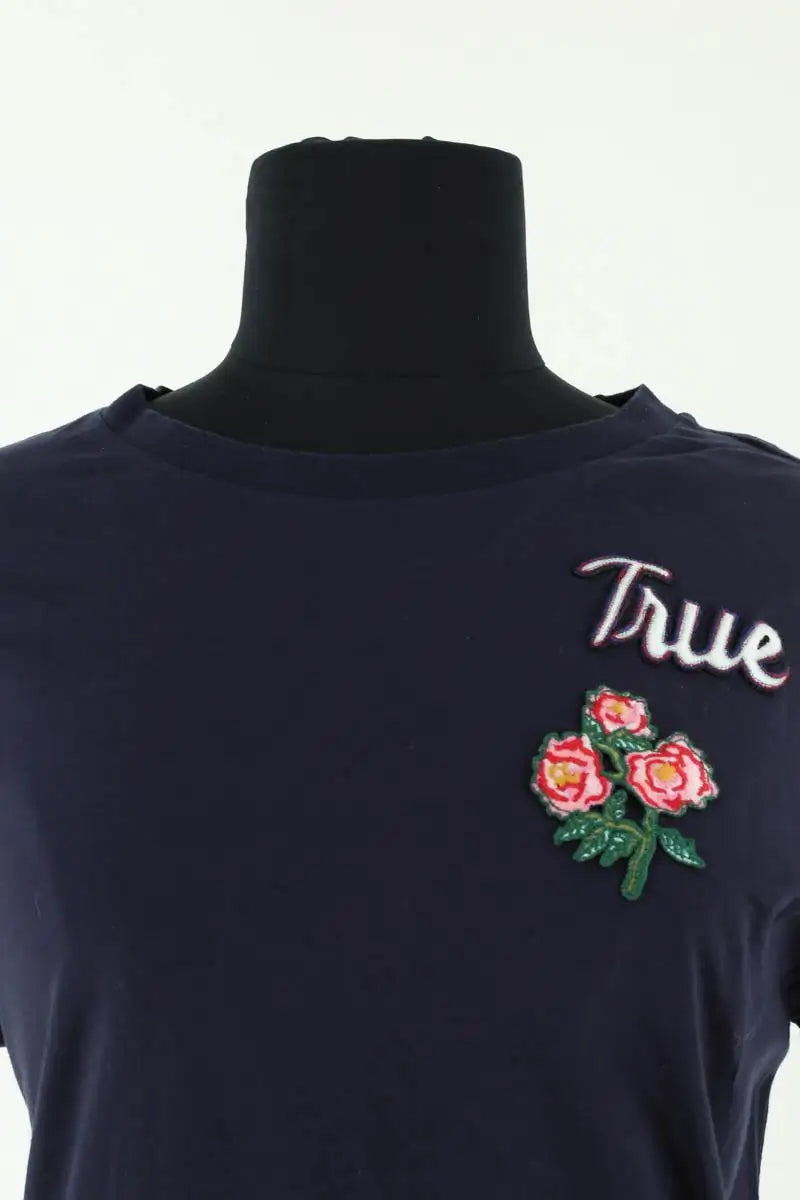 T-shirt Sandro Marine en Coton