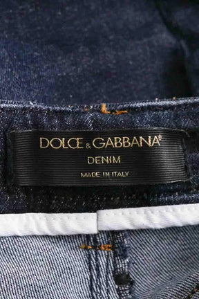 Jean bootcut Dolce & Gabbana Marine en Coton