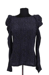 Blouse Maje Bleu en Soie, taille S - Seconde Main