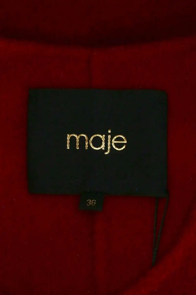 Manteau Maje Rouge en Laine