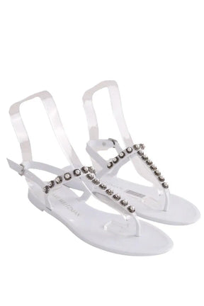 Sandales Stuart Weitzman Blanc en Caoutchouc