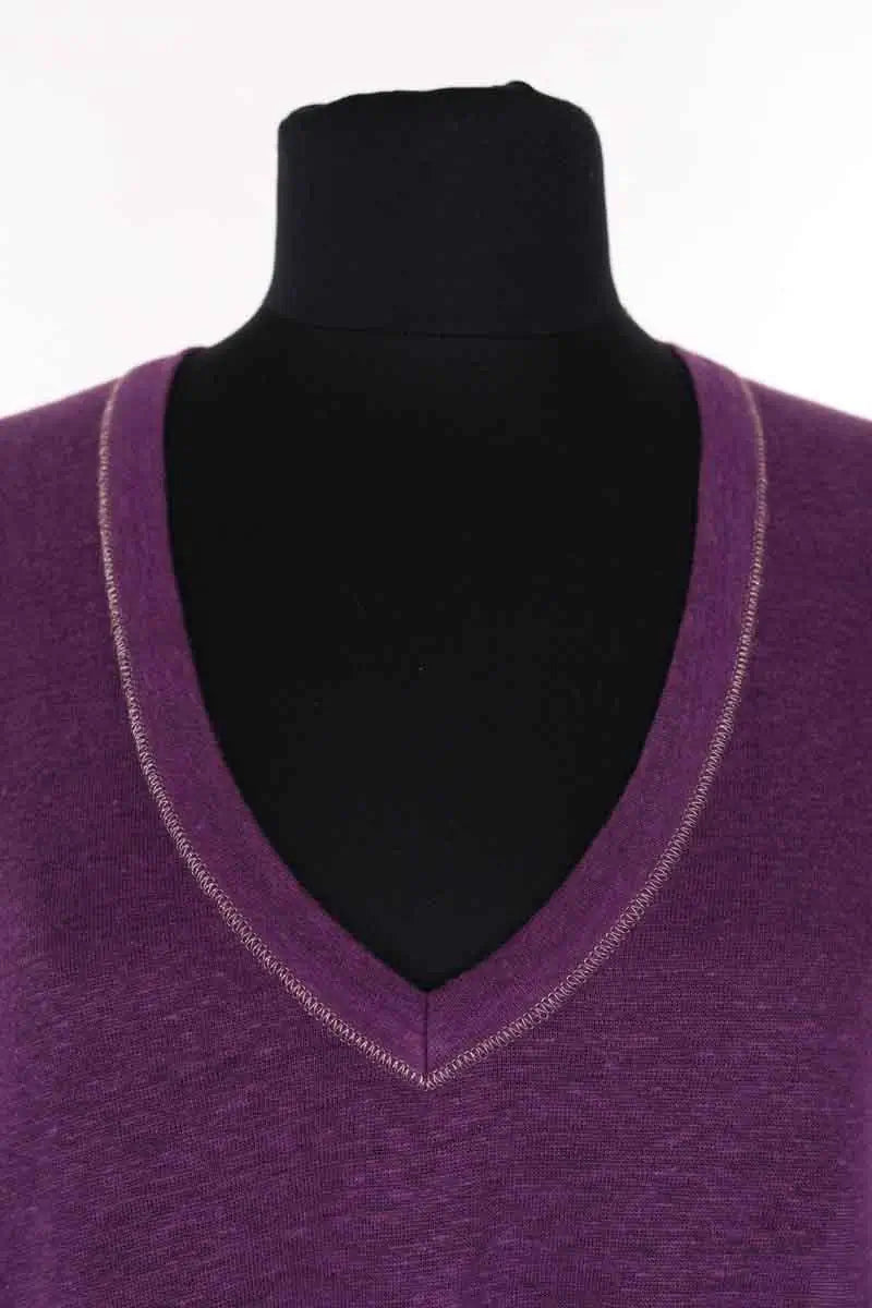 T-shirt Maison Sarah Lavoine Violet en Lin