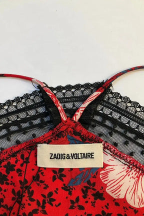 Top sans manche Zadig & Voltaire Rouge en Soie