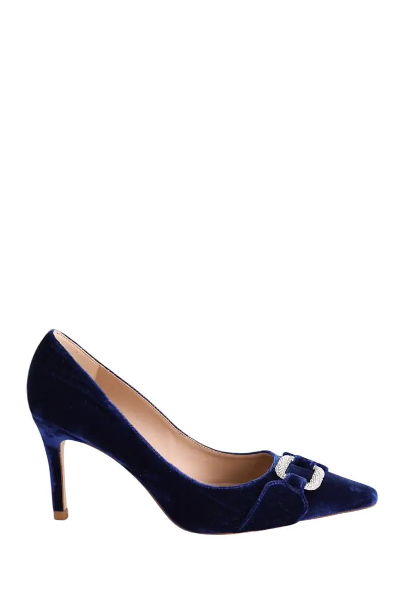 Talons LK Bennett Thelma Bleu en Velours, taille 38 - Seconde Main