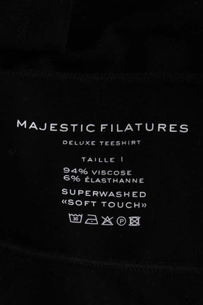 Top Majestic Filatures Noir en Viscose