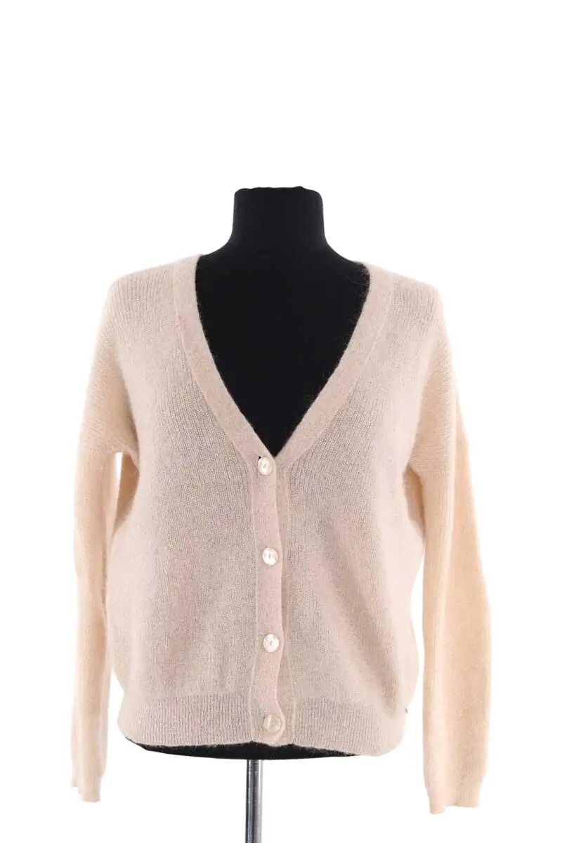 Cardigan Des Petits Hauts Beige en Laine, taille S - Seconde Main