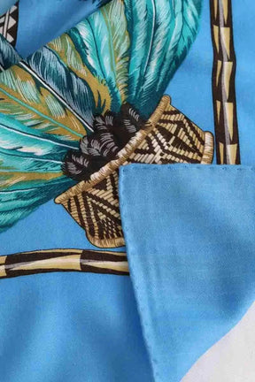 Foulard Hermès Brazil Bleu en Cachemire