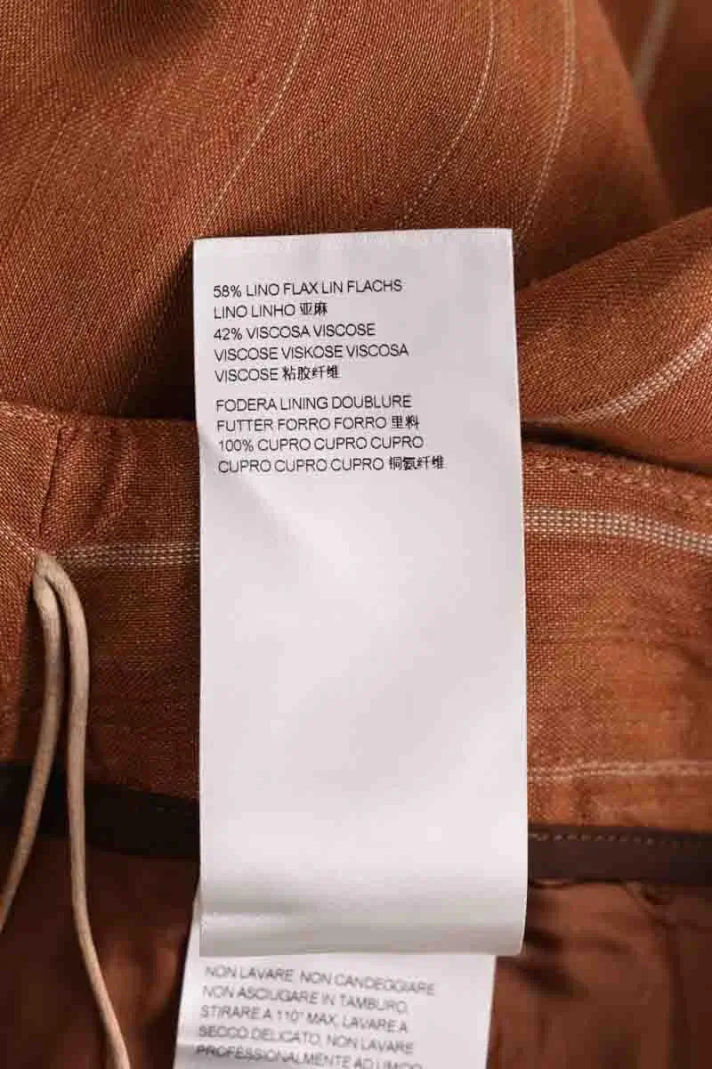 Pantalon large Momoni Marron en Lin