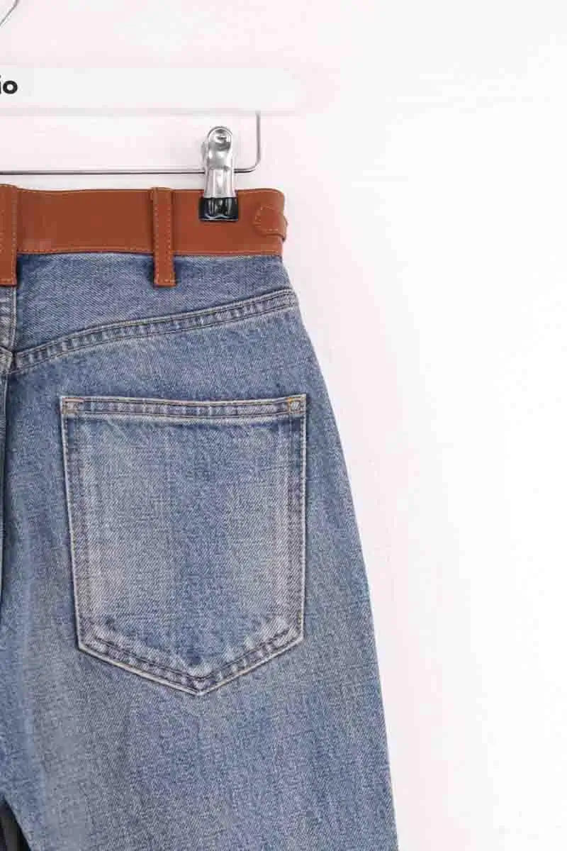Jean droit Celine Bleu en Coton