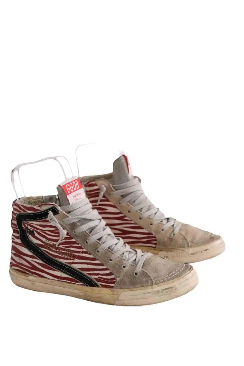 Baskets Golden Goose Rouge en Tissu