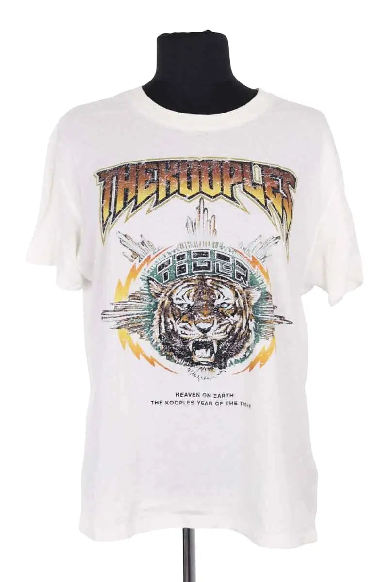 T-shirt The Kooples Beige en Coton, taille S - Seconde Main