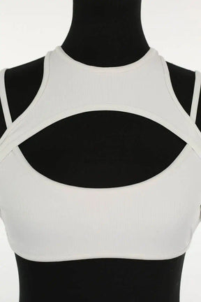 Top sans manche Andreadamo Blanc en Polyamide