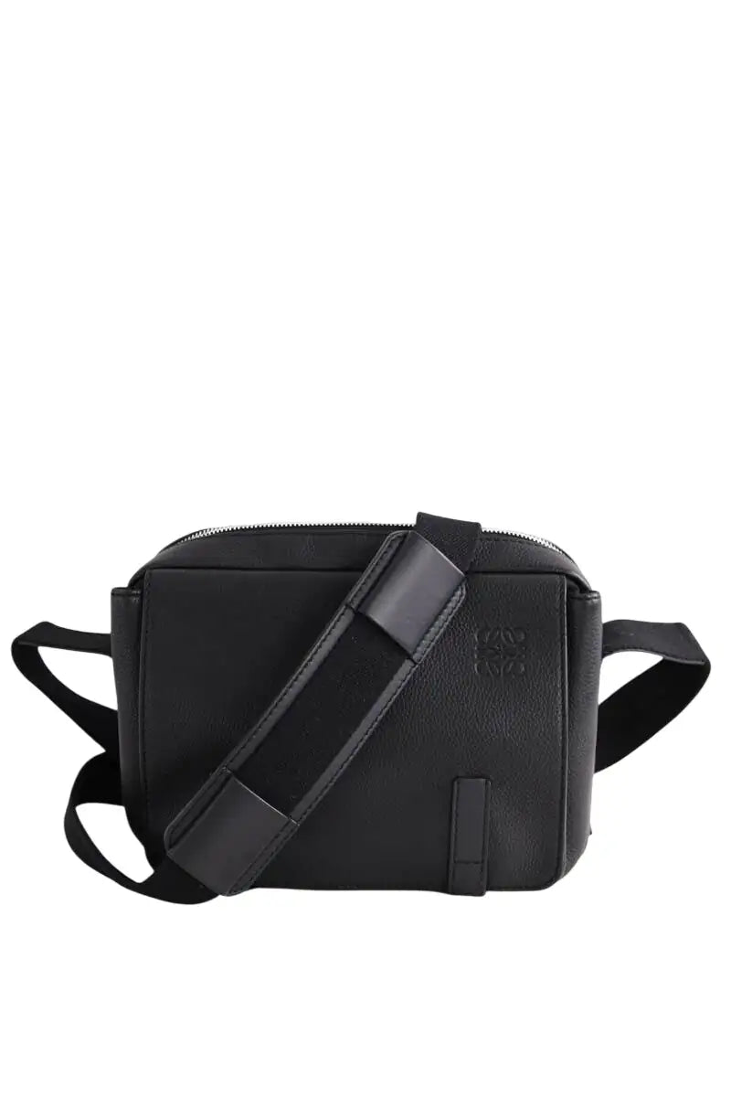 Sacoche Loewe Messager militaire XS Noir en Cuir - Seconde Main