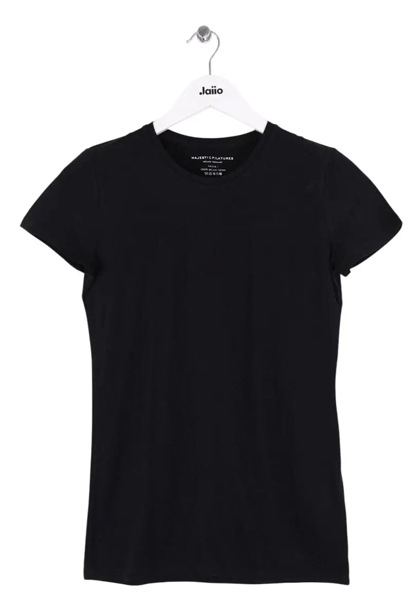 T-shirt Majestic Filatures Noir en Coton, taille S - Seconde Main