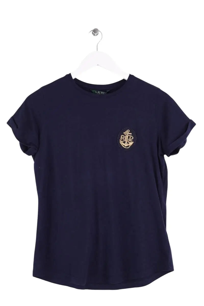 T-shirt Ralph Lauren Marine en Coton, taille XS - Seconde Main