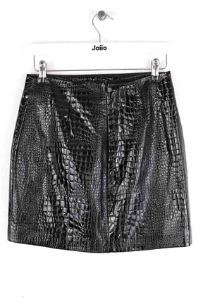 Jupe L'agence Gerard croc mini skirt Noir en Synthétique