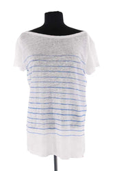 T-shirt Majestic Filatures Blanc en Lin, taille S - Seconde Main