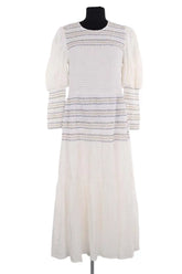 Robe Maria de la Orden Blanc en Coton, taille S - Seconde Main