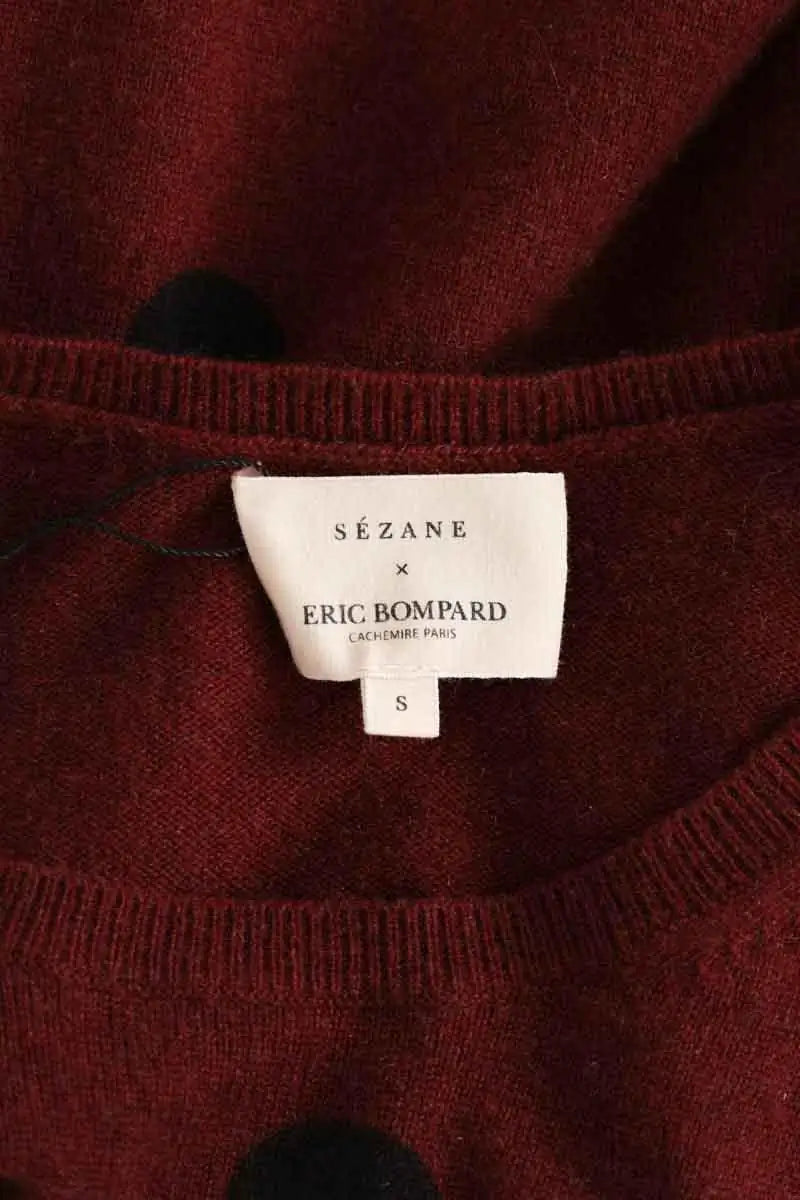 Pull Sézane Bordeaux en Cachemire