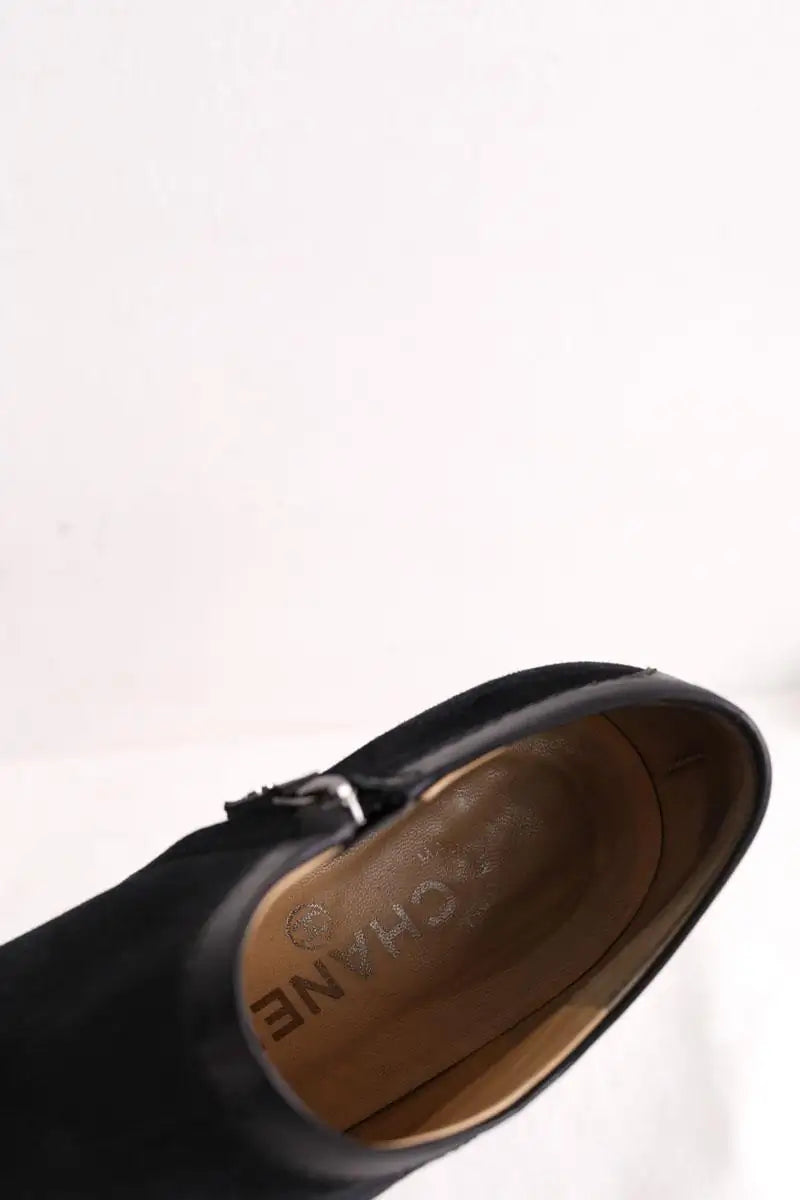 Boots Chanel Noir en Daim