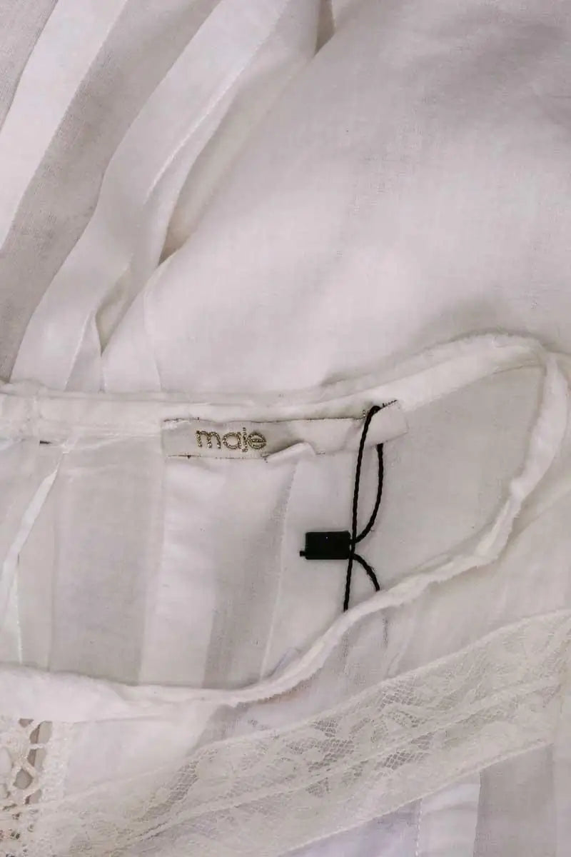 Robe Maje Blanc en Coton