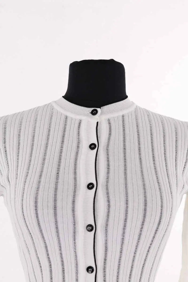 Cardigan Pinko Blanc en Synthétique