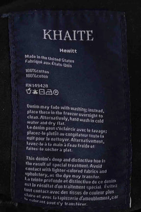 Jean large Khaite Hewitt Noir en Coton