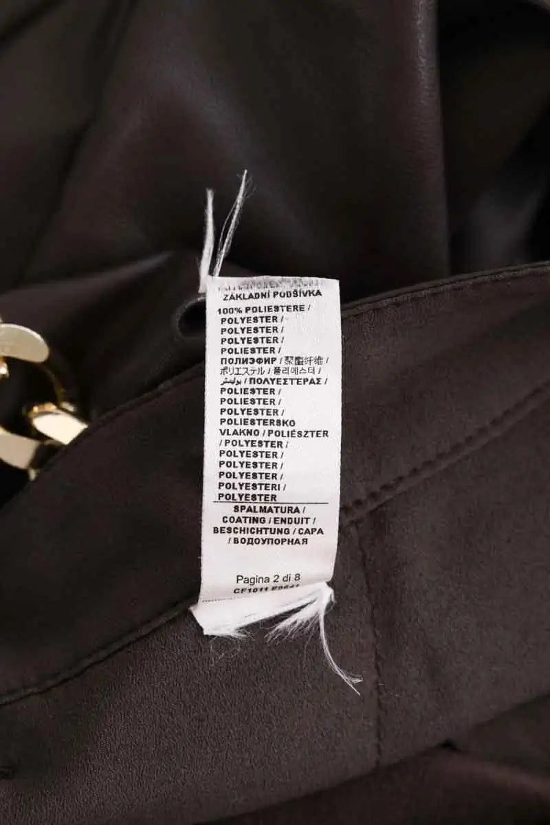 Pantalon droit Liu Jo Marron en Synthétique