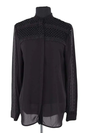 Blouse The Kooples Noir en Synthétique, taille S - Seconde Main