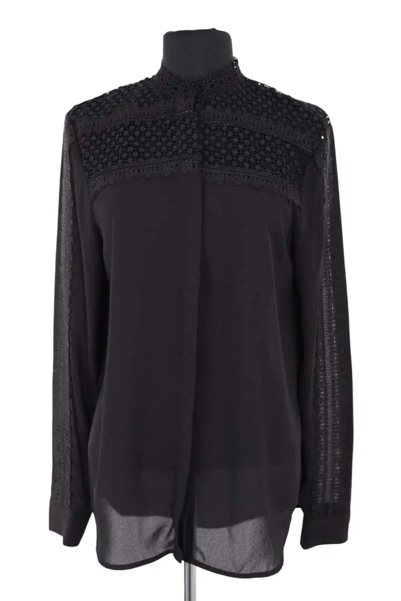 Blouse The Kooples Noir en Synthétique, taille S - Seconde Main