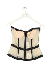 Corset La Perla Beige en Soie, taille XL - Seconde Main