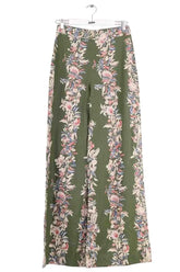 Pantalon Sézane Vert en Lin, taille M - Seconde Main
