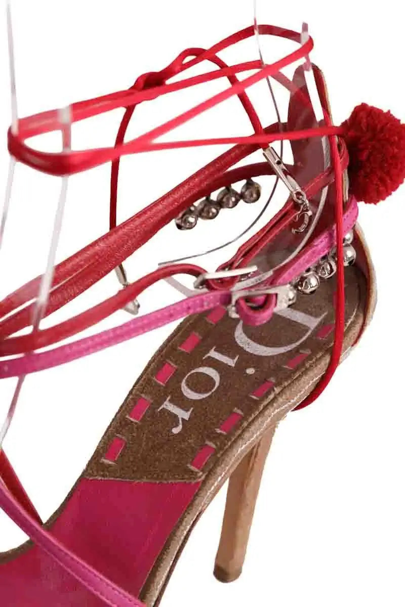 Talons Dior Rose en Cuir