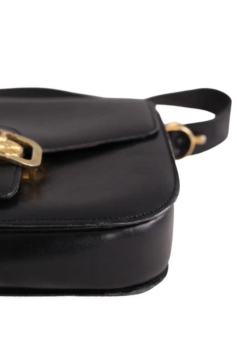 Sac à bandoulière Celine Triomphe Vintage Noir en Cuir
