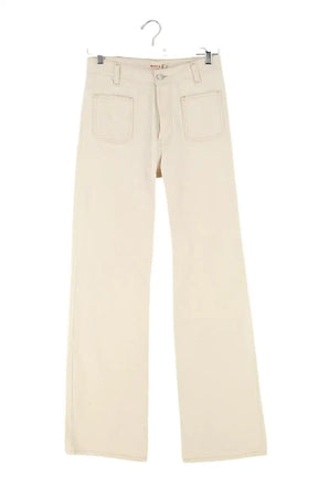 Jean droit Mister K Ecru en Coton, taille M - Seconde Main