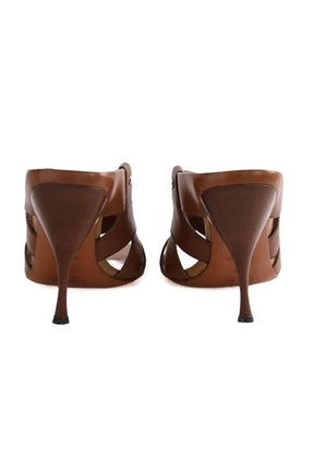 Mules Prada Marron en Cuir