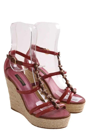 Talons Louis Vuitton Rouge en Cuir