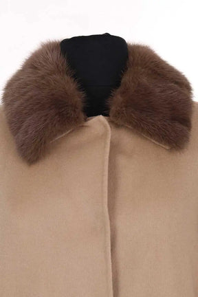 Manteau Max & Moi Camel en Laine