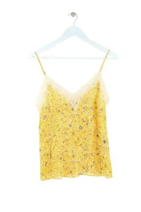 Top sans manche The Kooples Jaune en Soie, taille S - Seconde Main