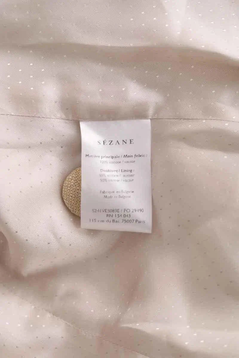 Blazer Sézane Beige en Viscose