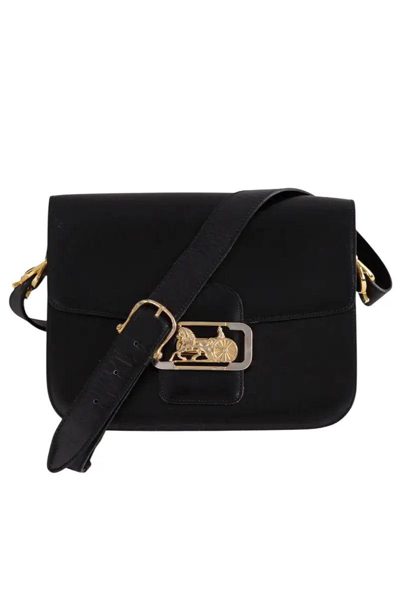 Sac à bandoulière Celine Triomphe vintage Noir en Cuir - Seconde Main