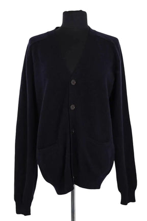 Cardigan Sandro Marine en Cachemire, taille M - Seconde Main