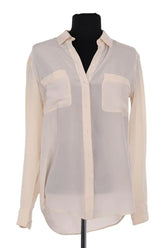 Chemise Sézane Ecru en Soie, taille XS - Seconde Main