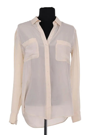 Chemise Sézane Ecru en Soie, taille XS - Seconde Main