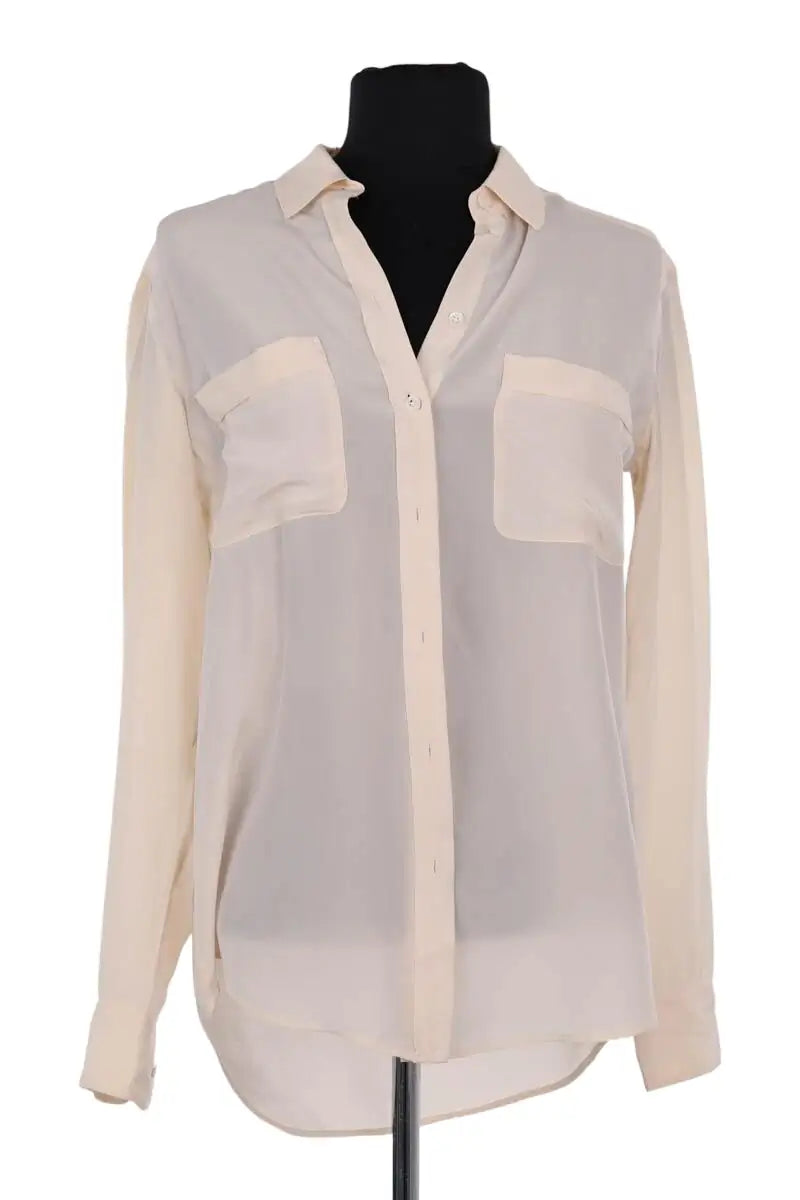 Chemise Sézane Ecru en Soie, taille XS - Seconde Main