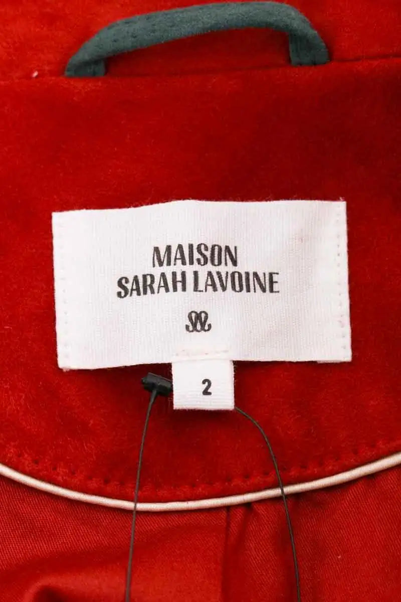 Veste Maison Sarah Lavoine Rouge en Cuir